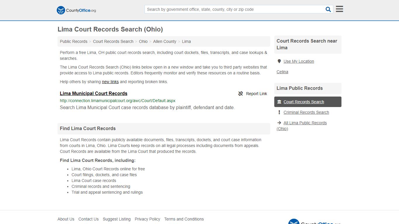 Court Records Search - Lima, OH (Adoptions, Criminal ...